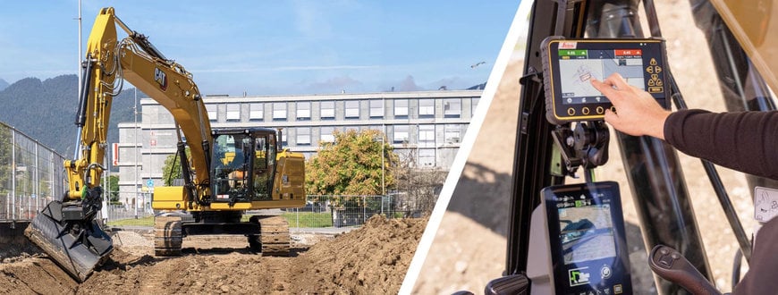 3D-Maschinensteuerung von Leica Geosystems ab sofort für „Next Gen“-Hydraulikbagger von Caterpillar verfügbar